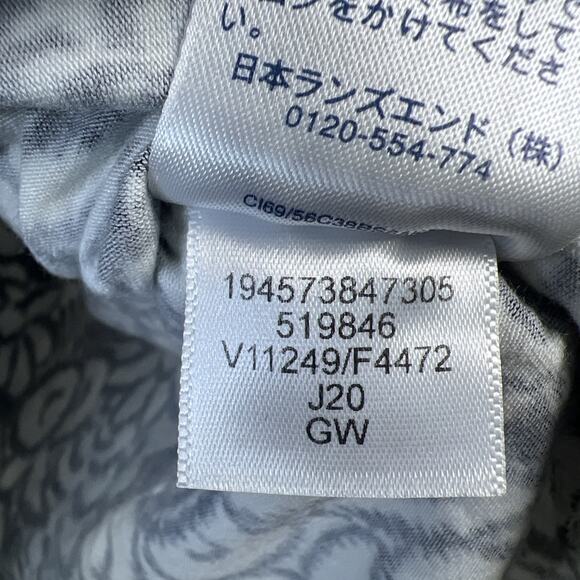 Lands’ End Floral Faux Wrap Shirt small Petite Soft Stretch boho long sleeve - Picture 9 of 12